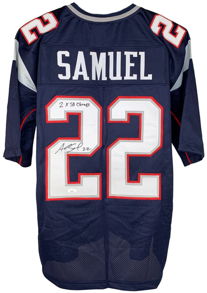 ASANTE SAMUEL SR. SIGNED INSCRIBED CUSTOM NAVY PRO STYLE