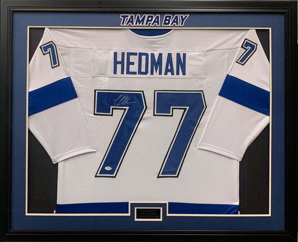 VICTOR HEDMAN Tampa Bay Lightning SIGNED Autographed JERSEY w/ Frameworth  COA |