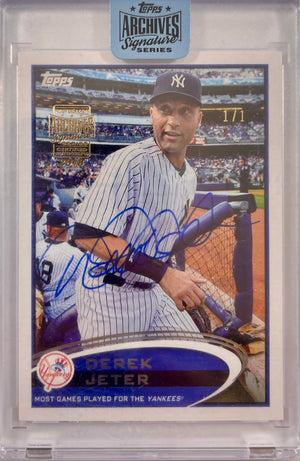 Derek Jeter auto signed card 2012 Topps Archives 641 1/1 MLB New York Yankees