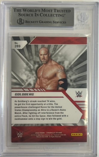 Bill Goldberg autographed signed Panini card #289 2022 WWE WCW BAS Encap Prizm