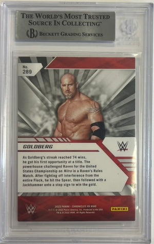 Bill Goldberg autographed signed Panini card #289 2022 WWE WCW BAS Encap Prizm