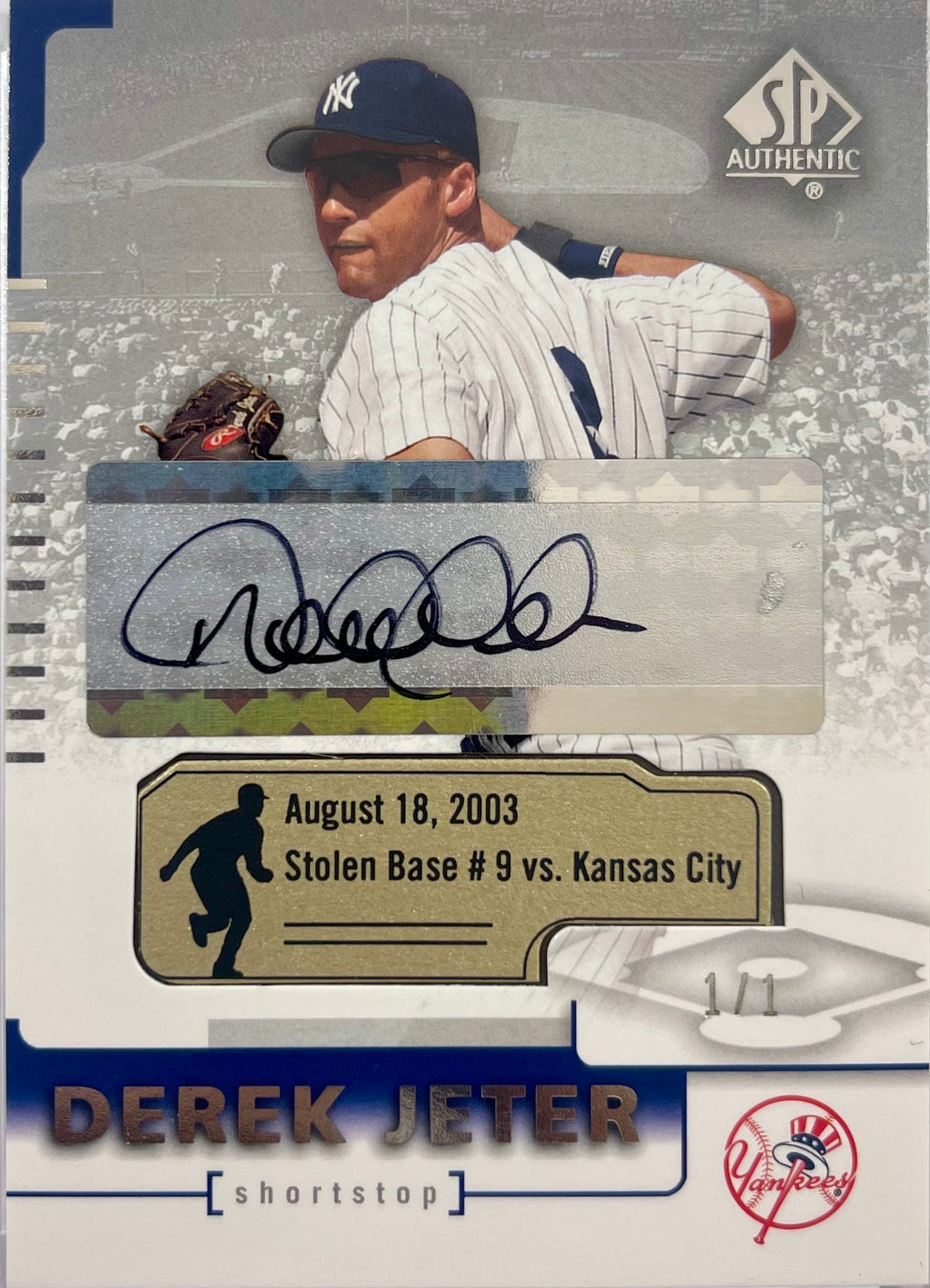 Derek Jeter autographed signed card 2004 Upper Deck #5 MLB New York Yankees