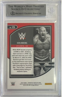 Bill Goldberg autographed signed Panini card #126 2022 WWE WCW BAS Encap