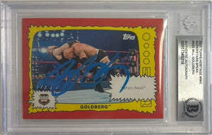 Bill Goldberg autographed signed Topps card 2021 WWE WCW BAS Encap