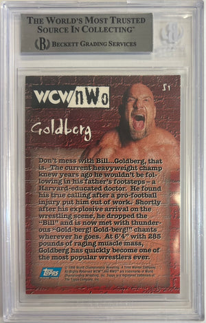 Bill Goldberg autographed signed Topps card 1998 WWE WCW BAS Encap