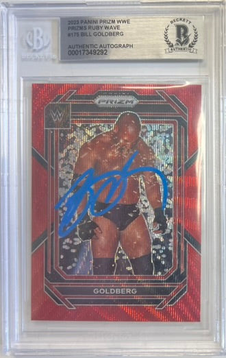 Bill Goldberg autographed signed Panini card #175 2023 WWE WCW BAS Encap Prizm