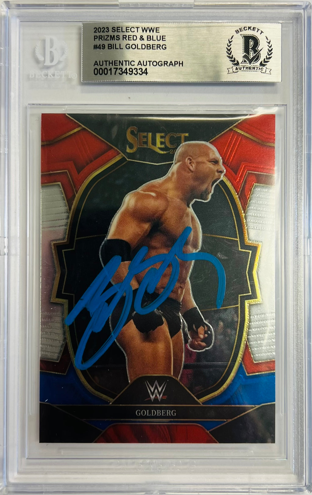 Bill Goldberg autographed signed Panini card #49 2023 WWE WCW BAS Encap Prizm