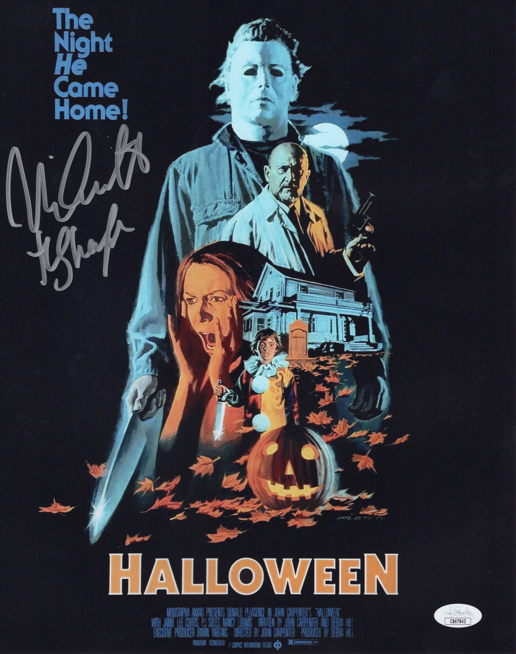 Nick Castle autographed inscribed 11x14 photo Halloween JSA COA Michael Myers