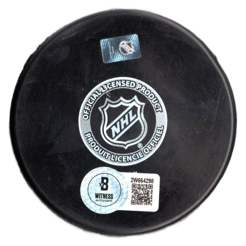 Mike Richter autographed signed puck NHL New York Rangers BAS