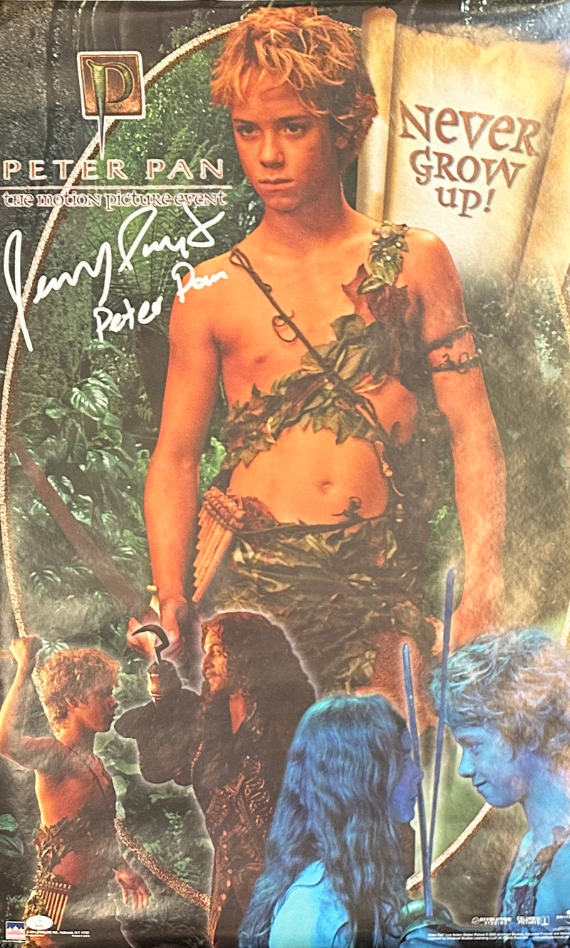 Jeremy Sumpter autographed signed inscribed Peter Pan movie poster JSA COA