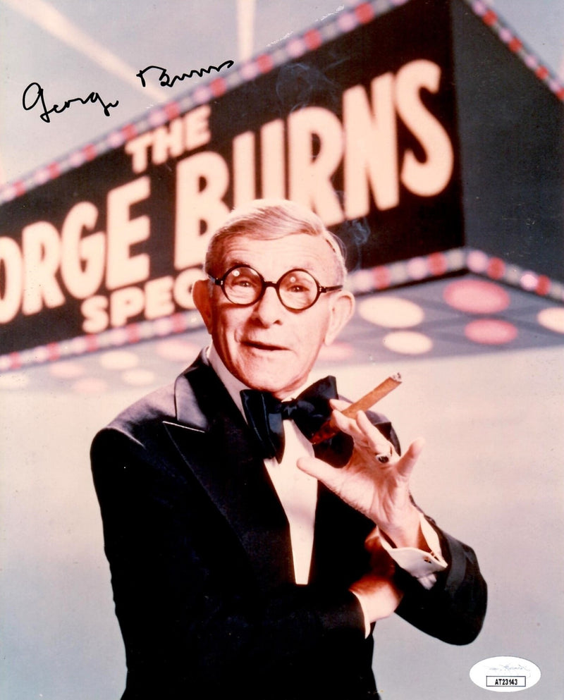 George Burns signed 8x10 photo JSA George Burns & Gracie Allen Show