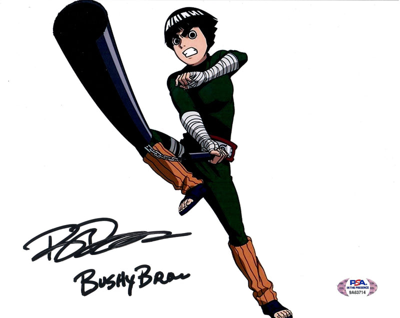 Brian Donovan Rock Lee autographed inscribed 8x10 photo PSA COA Naruto Shippuden