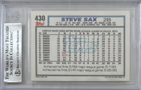 Steve Sax auto signed card 1992 Topps #430 MLB New York Yankees BAS Encap