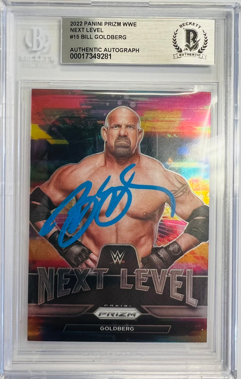 Bill Goldberg autographed signed Panini card #15 2022 WWE WCW BAS Encap Prizm