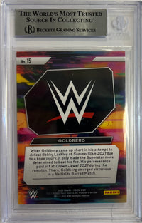 Bill Goldberg autographed signed Panini card #15 2022 WWE WCW BAS Encap Prizm