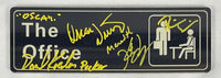 The Office cast signed inscribed door sign JSA Dwight Meredith Oscar Packer