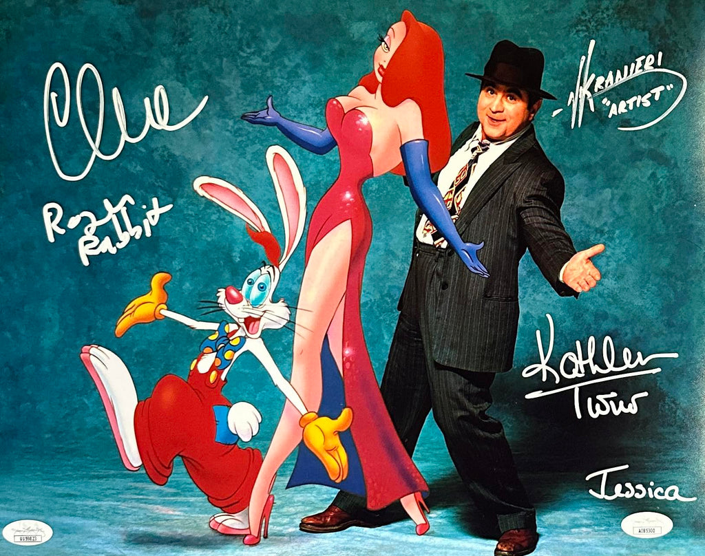 Cast signed 11x14 photo Who Framed Roger Rabbit JSA Ranieri Turner Fleischer