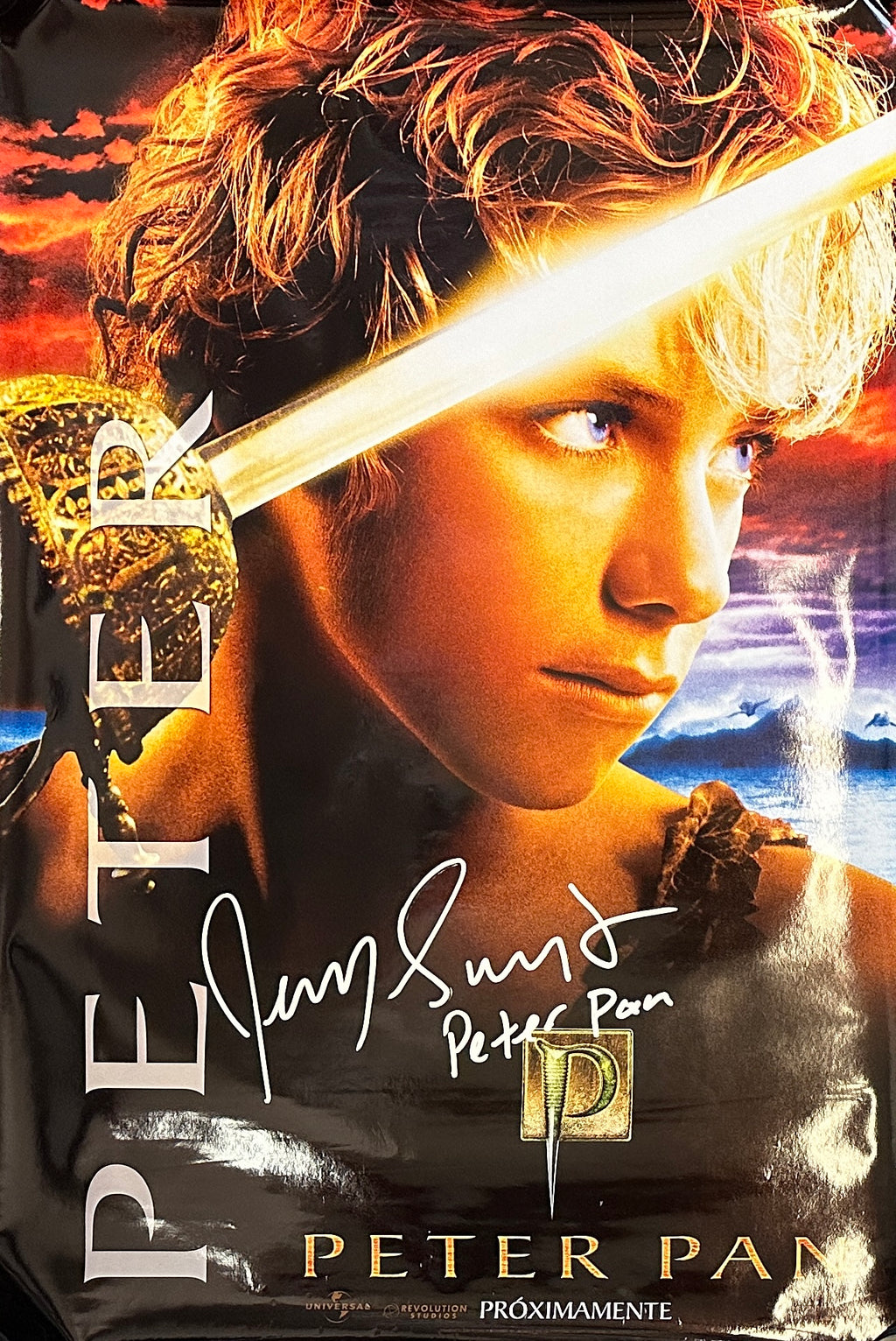 Jeremy Sumpter autographed signed inscribed Peter Pan movie poster JSA COA