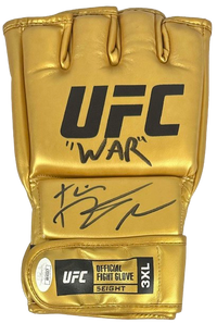 Dustin Poirier autographed inscribed gold glove UFC JSA COA The Diamond