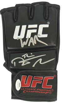 Dustin Poirier autographed inscribed glove UFC JSA COA The Diamond