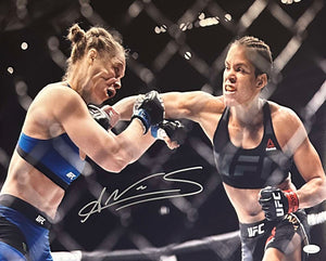 Amanda Nunes autographed signed UFC 16x20 photo JSA COA Holly Holm