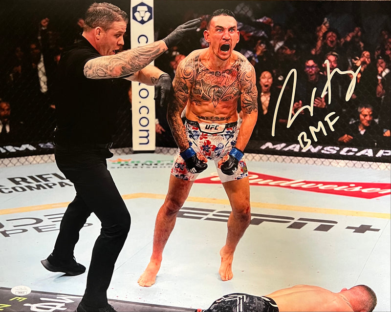 Max Holloway autographed signed inscribed 16x20 photo Blessed JSA Justin Gaethje