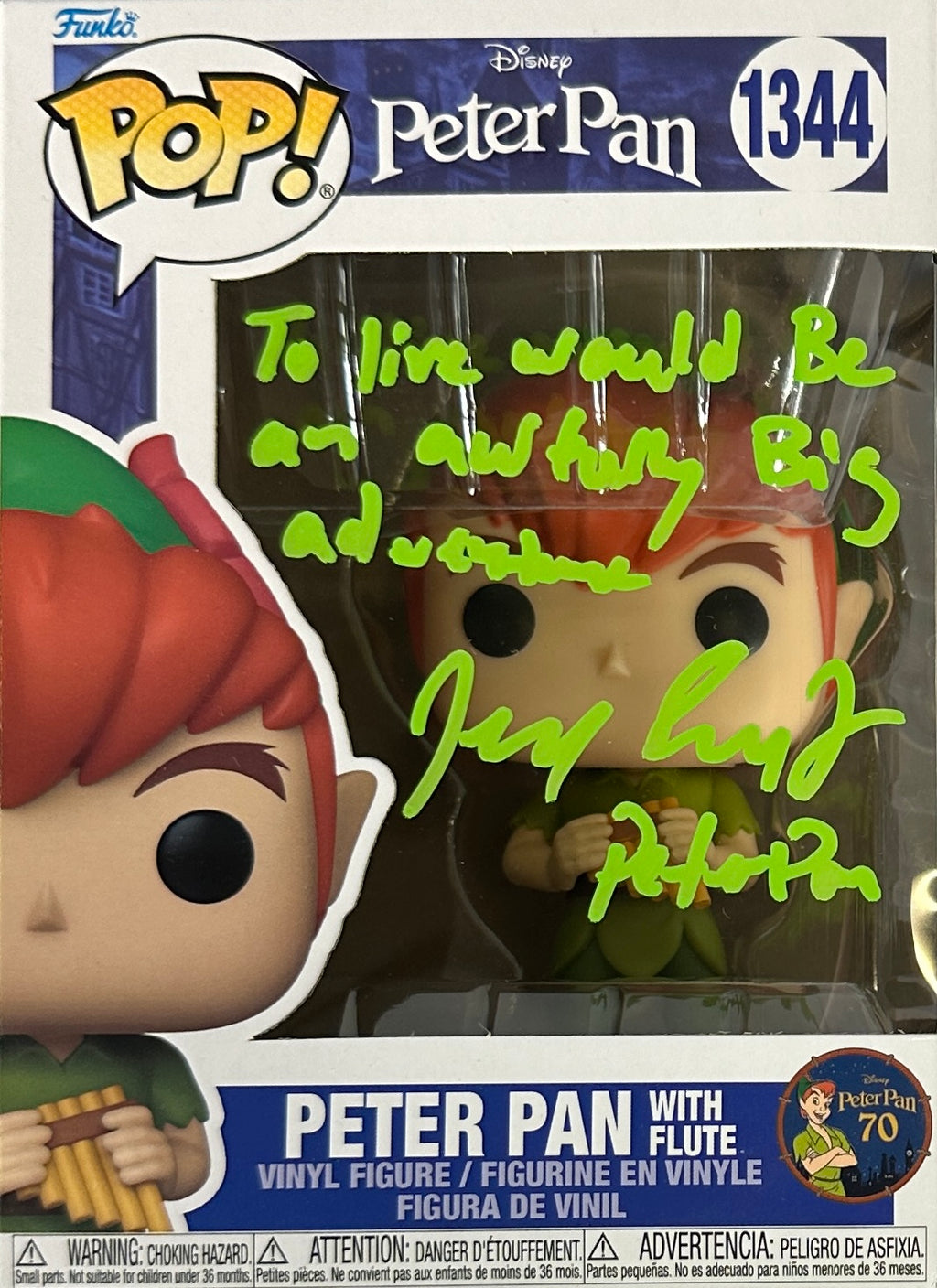 Jeremy Sumpter autographed signed inscribed Funko Pop #1344 JSA COA Peter Pan