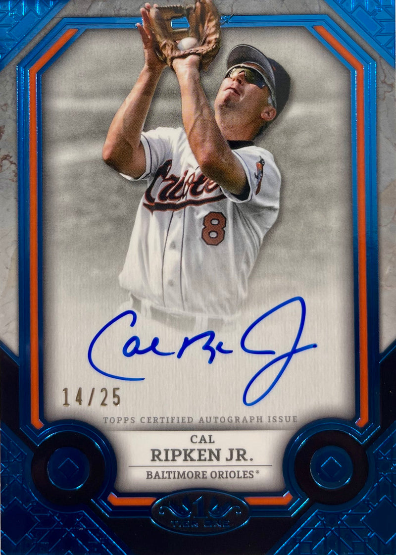 Cal Ripken Jr autographed signed card 2024 Topps 14/25 MLB Baltimore Orioles