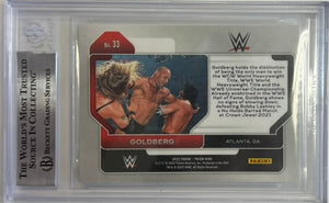 Bill Goldberg autographed signed Panini card #33 2022 WWE WCW BAS Encap Prizm