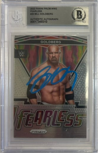 Bill Goldberg autographed signed Panini card #20 2022 WWE WCW BAS Encap Prizm