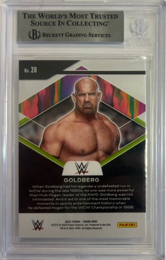 Bill Goldberg autographed signed Panini card #20 2022 WWE WCW BAS Encap Prizm