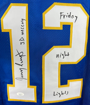 Jeremy Sumpter autographed inscribed jersey Friday Night Lights JSA J.D McCoy