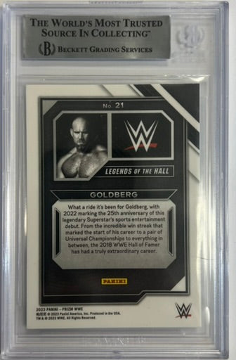 Bill Goldberg autographed signed Panini card #21 2023 WWE WCW BAS Encap Prizm