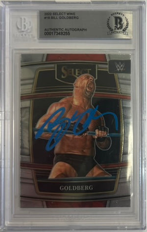 Bill Goldberg autographed signed Panini card #19 2022 WWE WCW BAS Encap Prizm