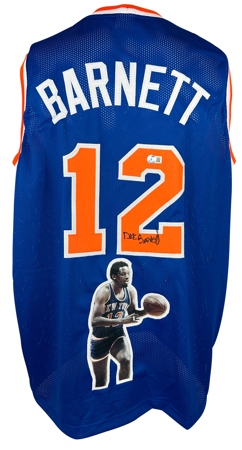 Dick Barnett autographed signed jersey NBA New York Knicks JSA COA