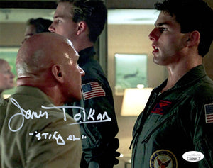 James Tolkan autographed signed inscribed 8x10 photo Top Gun JSA COA Stinger