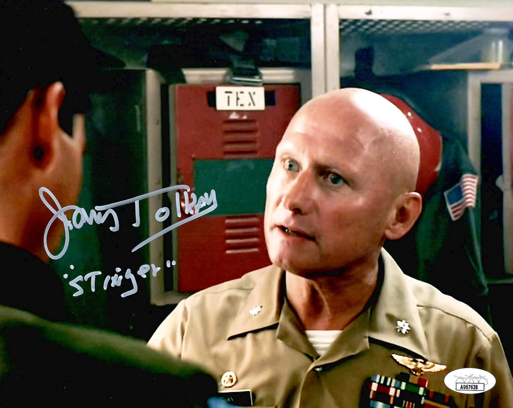 James Tolkan autographed signed inscribed 8x10 photo Top Gun JSA COA Stinger