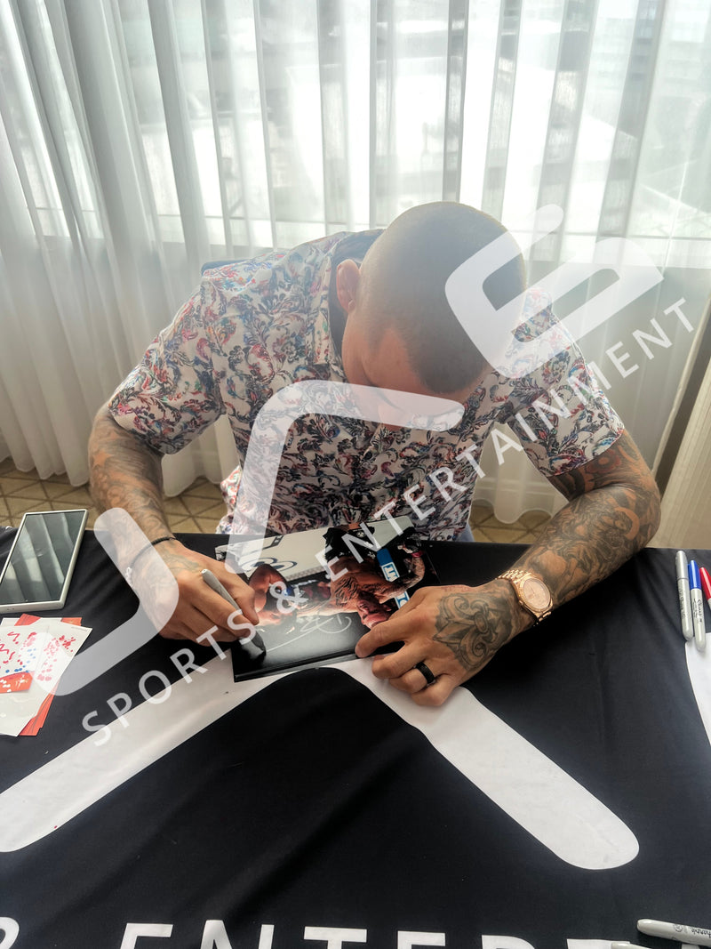 Dustin Poirier autographed signed 8x10 photo UFC JSA COA Benoit Saint Denis