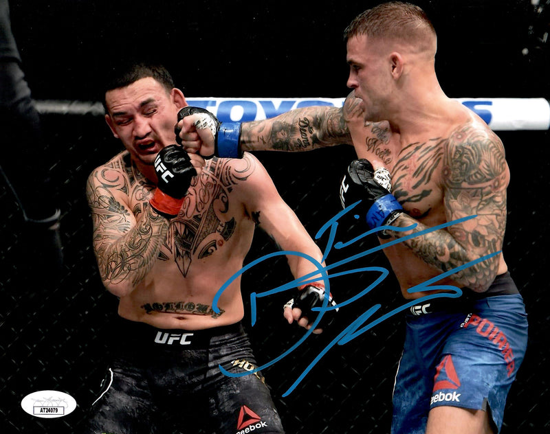 Dustin Poirier autographed signed 8x10 photo UFC JSA COA Max Holloway