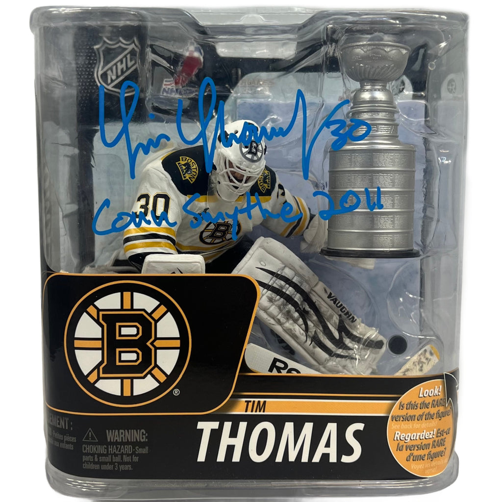 Tim Thomas autographed signed NHL Boston Bruins action figure BAS