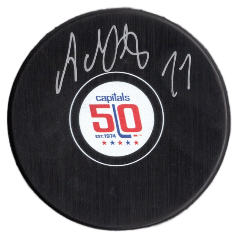 Adam Oates autographed signed puck NHL Washington Capitals BAS Bruins Blues