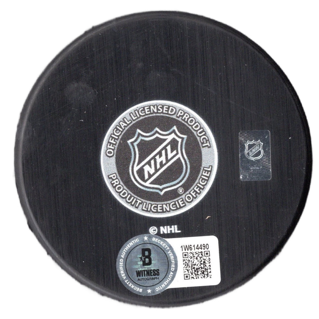 Adam Oates autographed signed puck NHL Washington Capitals BAS Bruins Blues