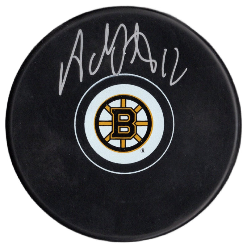 Adam Oates autographed signed puck NHL Boston Bruins BAS Capitals Blues