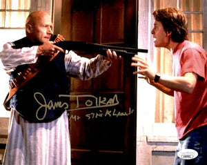 James Tolkan signed inscribed 8x10 photo Back to the future JSA Mr. Strickland