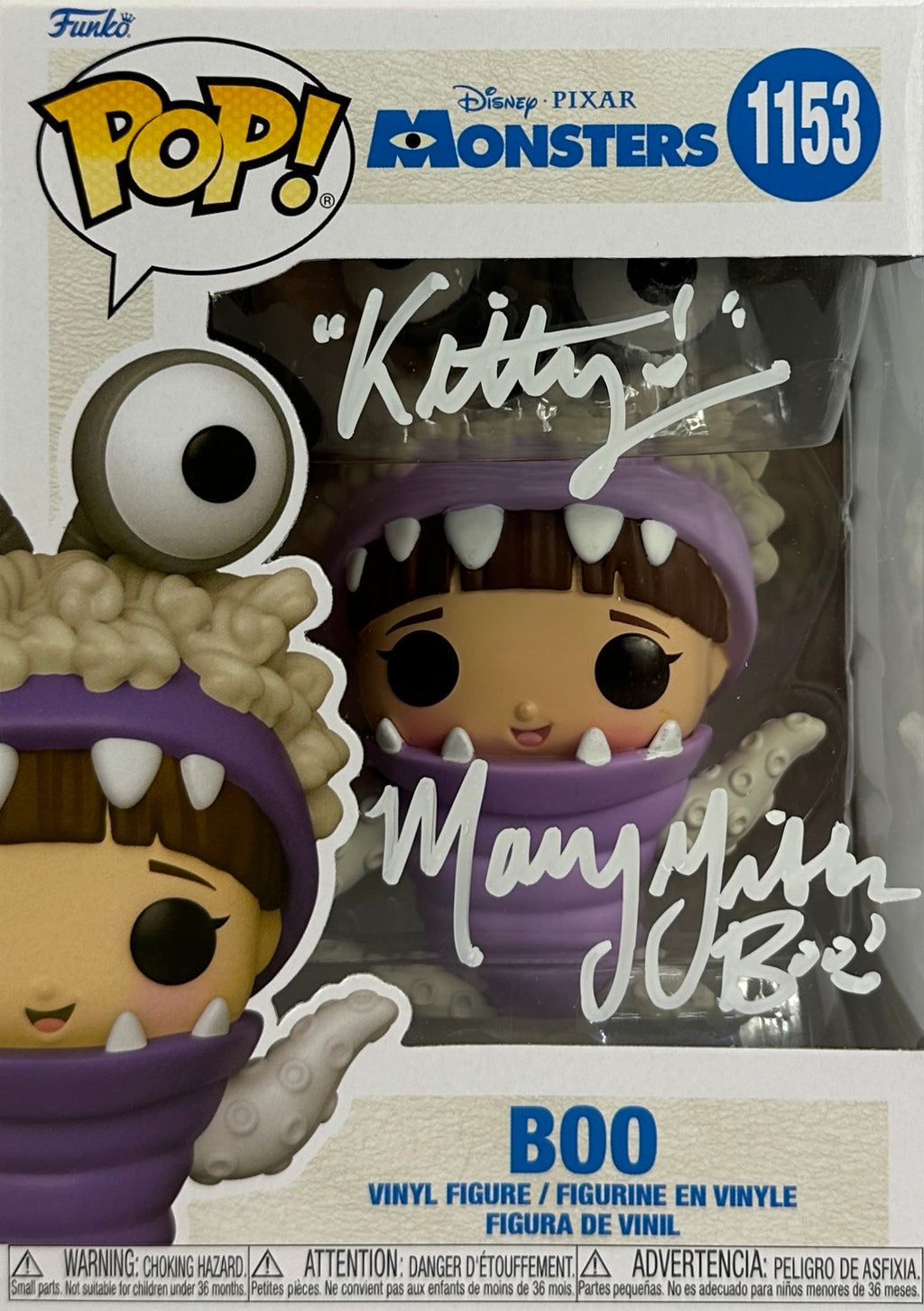 Marry Gibbs Autographed Dual Inscribed Funko Pop #1153 Monsters Inc JSA COA