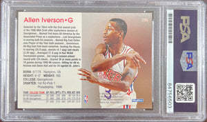 Allen Iverson auto signed RC 1997 Fleer #295 Philadelphia 76ers PSA Encap