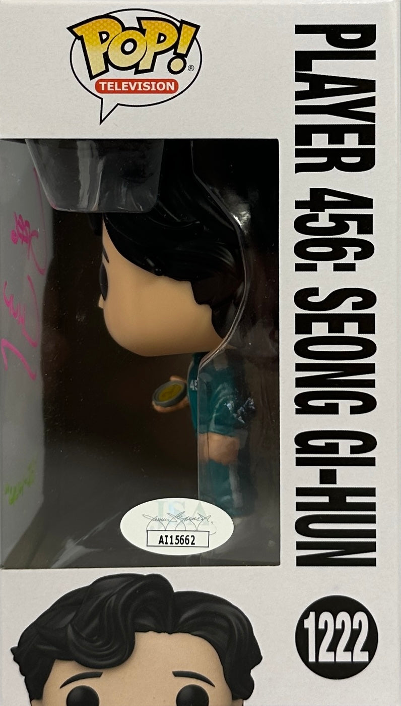 Squid hot games seong gi-hun autograph funko