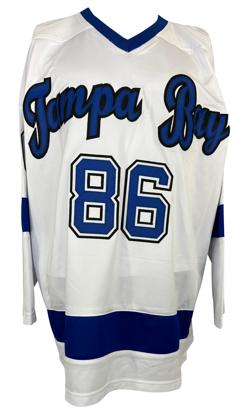 NIKITA KUCHEROV SIGNED AUTOGRAPHED WHITE PRO STLYE JERSEY JSA COA