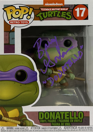 Barry Gordon signed inscribed Funko Pop #17 Teenage Mutant Ninja Turtles JSA COA