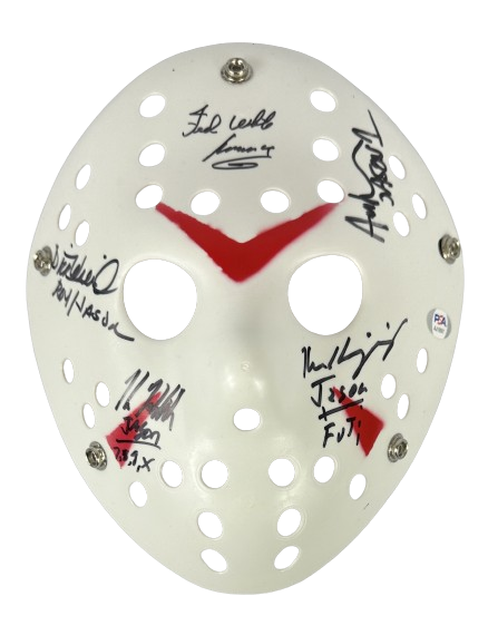 White Lehman Kirzinger Wieand Hodder autographed signed inscribed Jason mask JSA